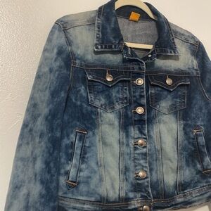 JOU JOU Acid Washed Denim Jacket size XL